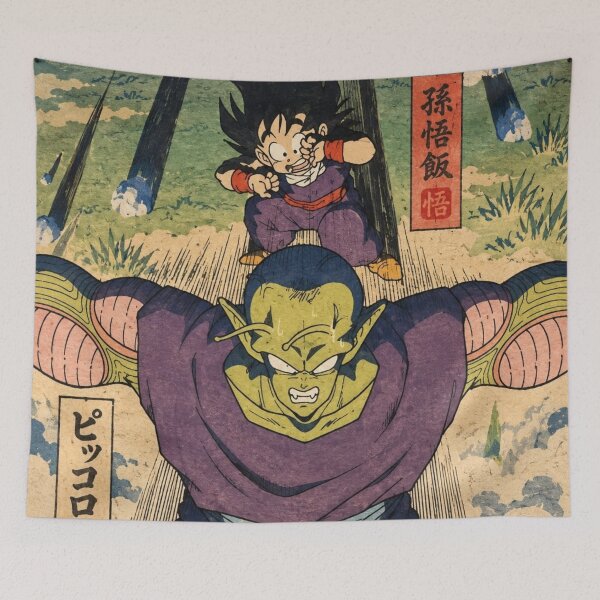 Item preview, Piccolo Protects Gohan DBZ Ukiyo-e designed and sold by ShawnMorrisDesigns.