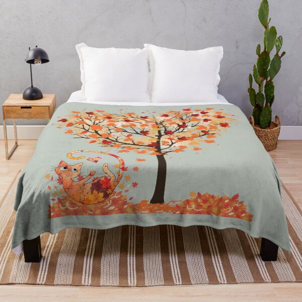 Item preview, Autumn leaves cat and tree of love designed and sold by 247DesignStudio.