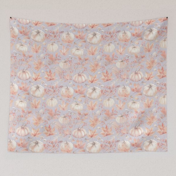 Item preview, Lavender Autumn – White Pumpkins and Blush Foliage designed and sold by ViktoriaARose.