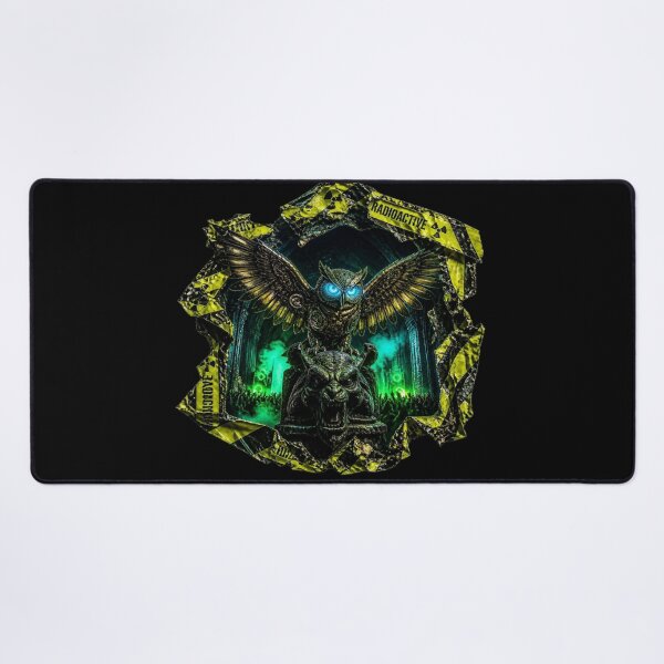 Item preview, Gothic Cyberpunk Owl Radioactive Tape Frame Art designed and sold by LazyDayzCo.