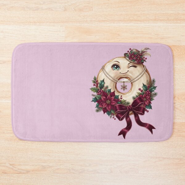 Item preview, Christmas Couture Donut – Cute Smiling Holiday Donut designed and sold by ImageryLoom.