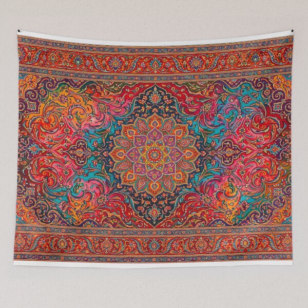 Item preview, Persian Carpet Traditional Ornamental Pattern Iranian Rug Oriental Art designed and sold by yousefi.
