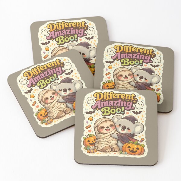 Item preview, Different. Amazing. Boo! Cute Halloween Koala & Sloth Kawaii Design designed and sold by HoMya.