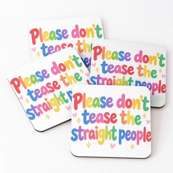 Item preview, Please Dont Tease the Straight People Retro Rainbow Pride designed and sold by NotSoSubtleRosiePeas.