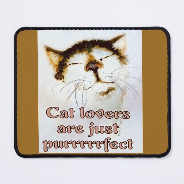 Item preview, Cat Lovers are Just Purrfect, original watercolor. designed and sold by aswoa.