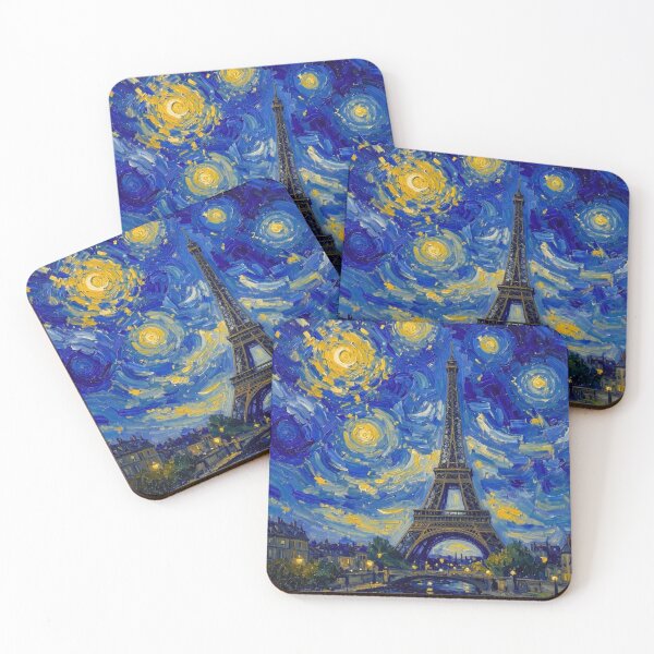 Item preview, Starry Night Over Eiffel Tower designed and sold by Lougud.