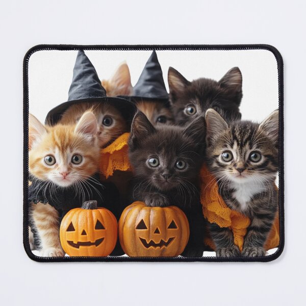Item preview, Cute Halloween Kittens with Pumpkins designed and sold by Anuka Ganchimeg.