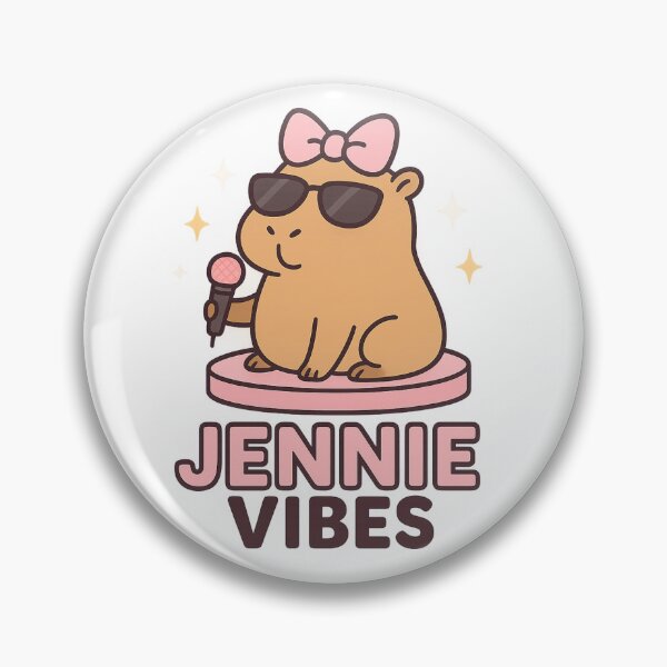 Item preview, Jennie Vibes Capybara – Cute K-Pop Fan Art in Kawaii Pastel Style designed and sold by NovaMoodCo.
