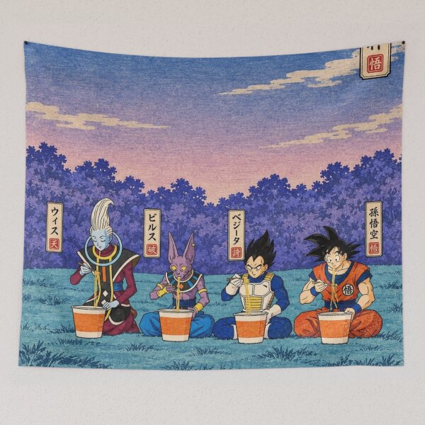 Item preview, Goku Vegeta Beerus Whis Ramen Ukiyo-e designed and sold by ShawnMorrisDesigns.