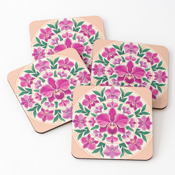 Item preview, Pink Orchid Mandala Art designed and sold by Lougud.