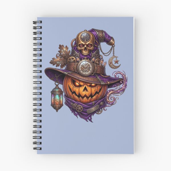 Item preview, Steampunk Pumpkin Skull Witch Hat Gothic Halloween designed and sold by BreezifyDesignStudio.