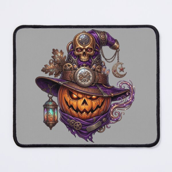 Item preview, Steampunk Pumpkin Skull Witch Hat Gothic Halloween designed and sold by BreezifyDesignStudio.