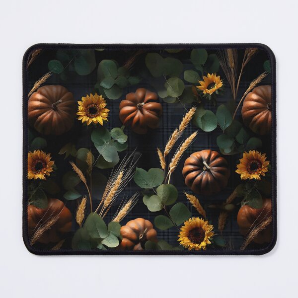 Item preview, Dark Autumn Harvest – Pumpkins, Wheat and Sunflowers designed and sold by ViktoriaARose.