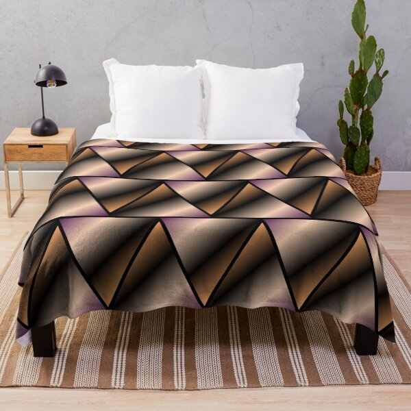 Item preview, Geometric Bronze and Purple Triangles Abstract Pattern designed and sold by István Beresnyák.