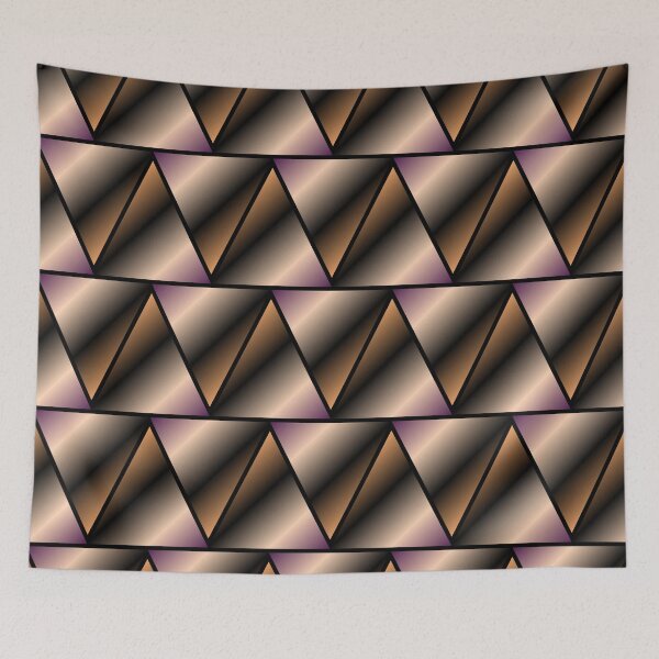 Item preview, Geometric Bronze and Purple Triangles Abstract Pattern designed and sold by István Beresnyák.