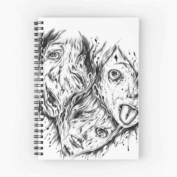 Item preview, Ghostly Halloween Faces Collage Art designed and sold by chookiebookie.
