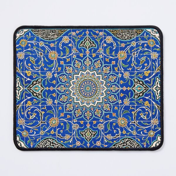 Item preview, Persian Tile Mosaic Traditional Blue Arabesque Pattern Iranian Architecture Art designed and sold by yousefi.