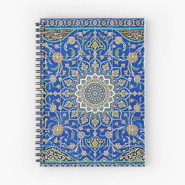 Item preview, Persian Tile Mosaic Traditional Blue Arabesque Pattern Iranian Architecture Art designed and sold by yousefi.