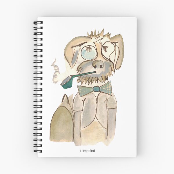 Item preview, Dapper Dog with Pipe - Sophisticated Gentleman Pet Watercolor Art designed and sold by lumekind.