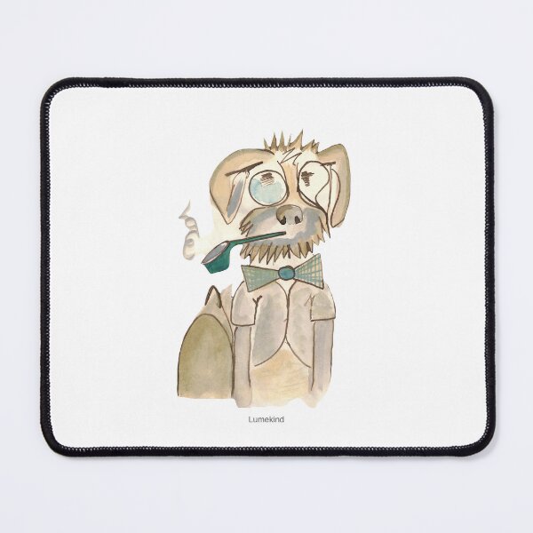 Item preview, Dapper Dog with Pipe - Sophisticated Gentleman Pet Watercolor Art designed and sold by lumekind.