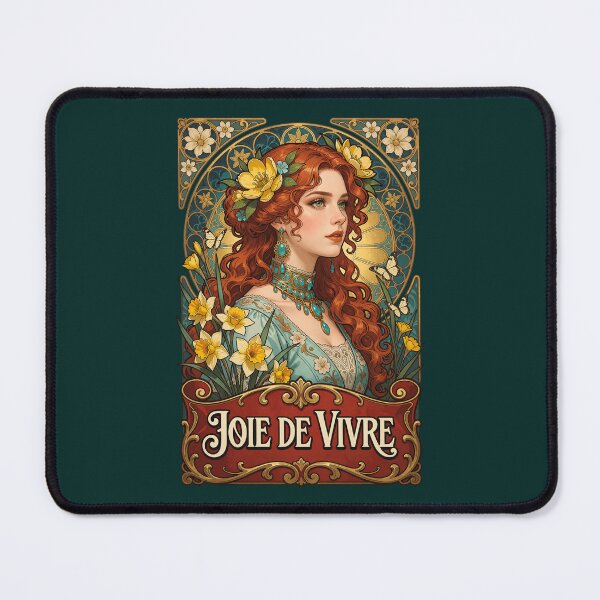 Item preview, Joie De Vivre Redhead Daffodil Art Nouveau Beauty designed and sold by BorgSpareParts.