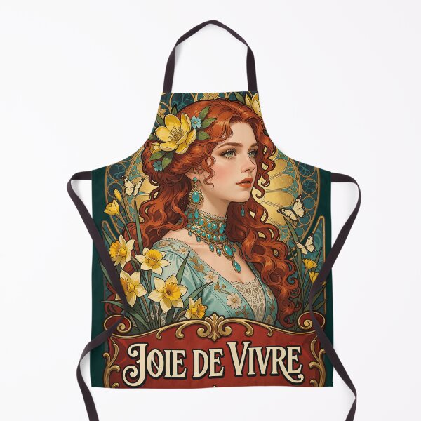 Item preview, Joie De Vivre Redhead Daffodil Art Nouveau Beauty designed and sold by BorgSpareParts.