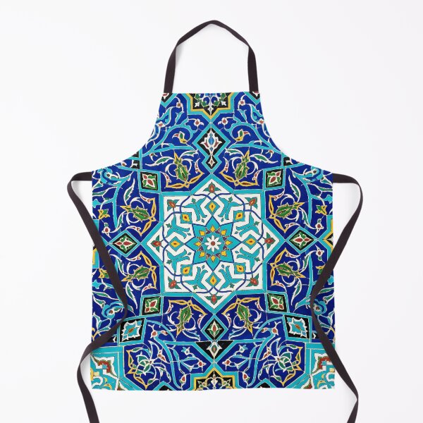 Item preview, Persian Tile Mosaic Traditional Blue Arabesque Pattern Iranian Architecture Art designed and sold by yousefi.