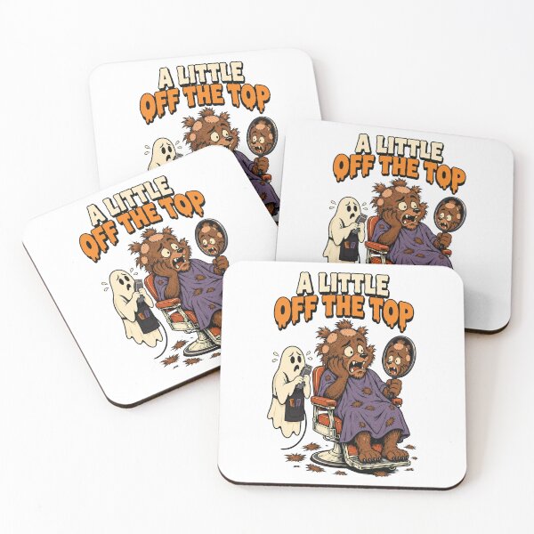 Item preview, A Little Off the Top Funny Werewolf Halloween Barber Design. designed and sold by The-T-In-Retro.