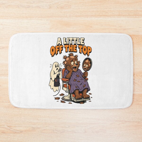 Item preview, A Little Off the Top Funny Werewolf Halloween Barber Design. designed and sold by The-T-In-Retro.