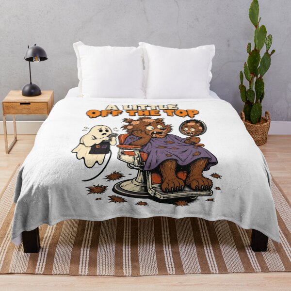 Item preview, A Little Off the Top Funny Werewolf Halloween Barber Design. designed and sold by The-T-In-Retro.