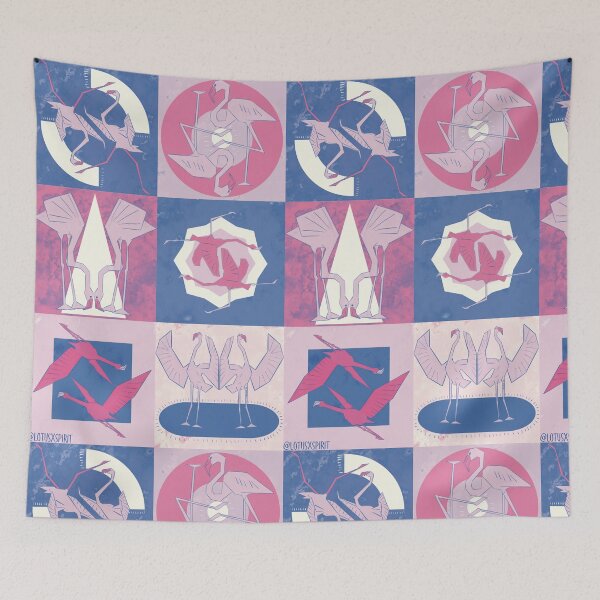 Item preview, Flamingos + Space designed and sold by Nora Auld.art.