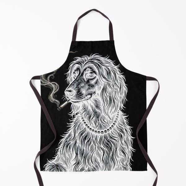 Item preview, Smoking Dachshund Diva with Pearls Vintage Engraving  designed and sold by w66aboo.