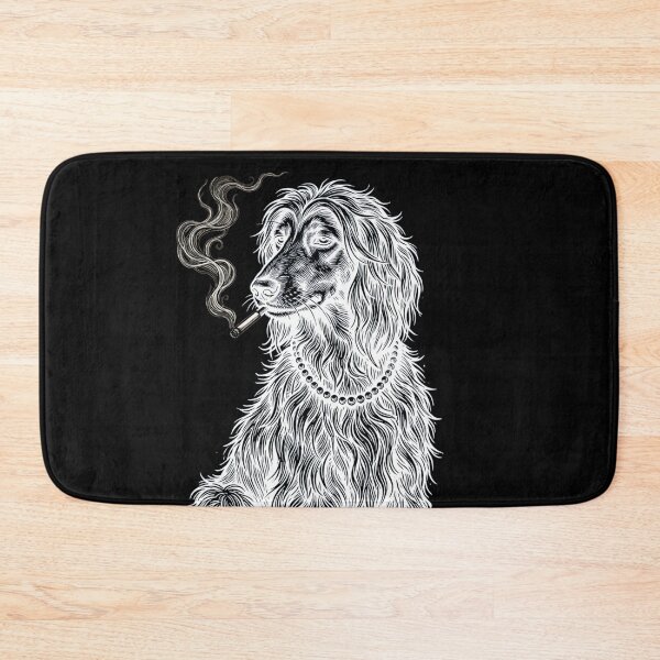 Item preview, Smoking Dachshund Diva with Pearls Vintage Engraving  designed and sold by w66aboo.