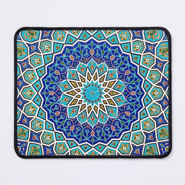 Item preview, Persian Tile Mosaic Traditional Blue Arabesque Pattern Iranian Architecture Art designed and sold by yousefi.