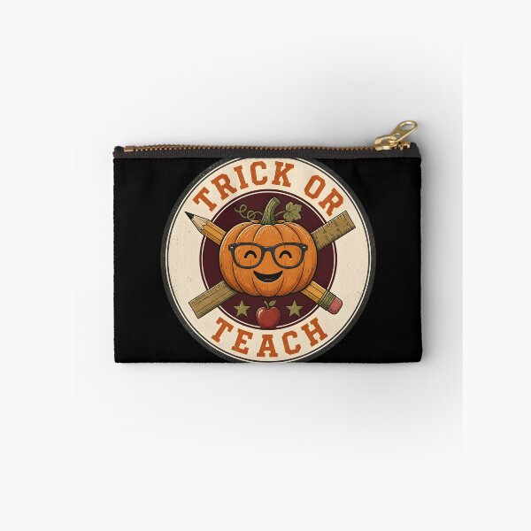 Item preview, Trick Or Teach Stamp Retro School Emblem Teacher designed and sold by KristenosNehk.