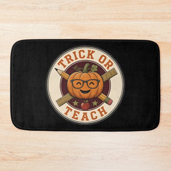 Item preview, Trick Or Teach Stamp Retro School Emblem Teacher designed and sold by KristenosNehk.