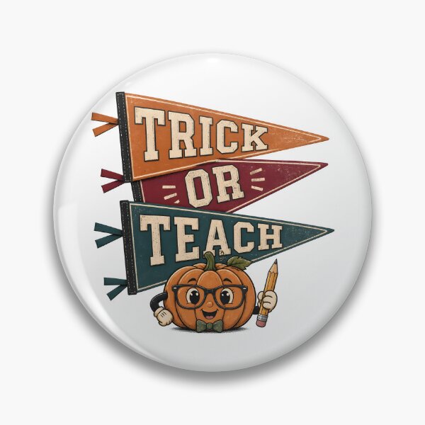 Item preview, Trick Or Teach Flags Classroom Pennant Halloween designed and sold by KristenosNehk.