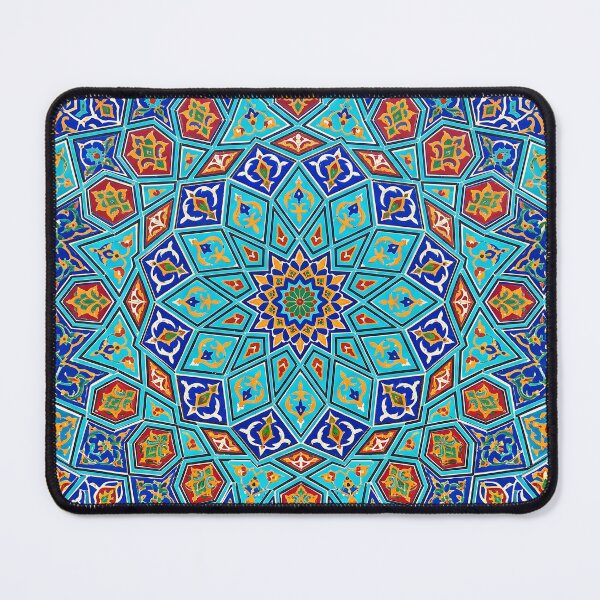 Item preview, Persian Tile Mosaic Traditional Blue Arabesque Pattern Iranian Architecture Art designed and sold by yousefi.