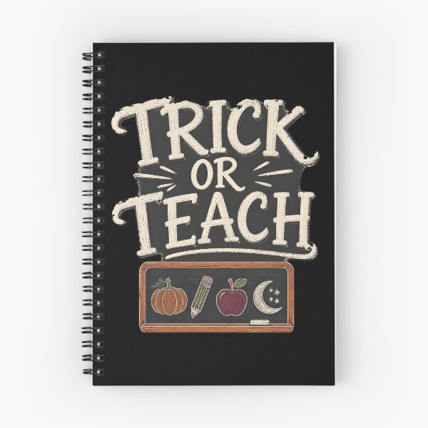Item preview, Trick Or Teach Chalkboard Spooky Teacher Pun designed and sold by KristenosNehk.