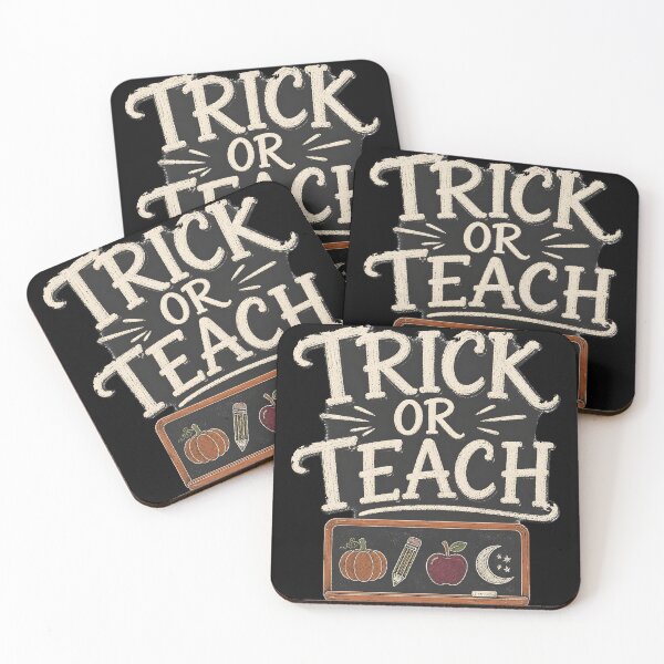 Item preview, Trick Or Teach Chalkboard Spooky Teacher Pun designed and sold by KristenosNehk.