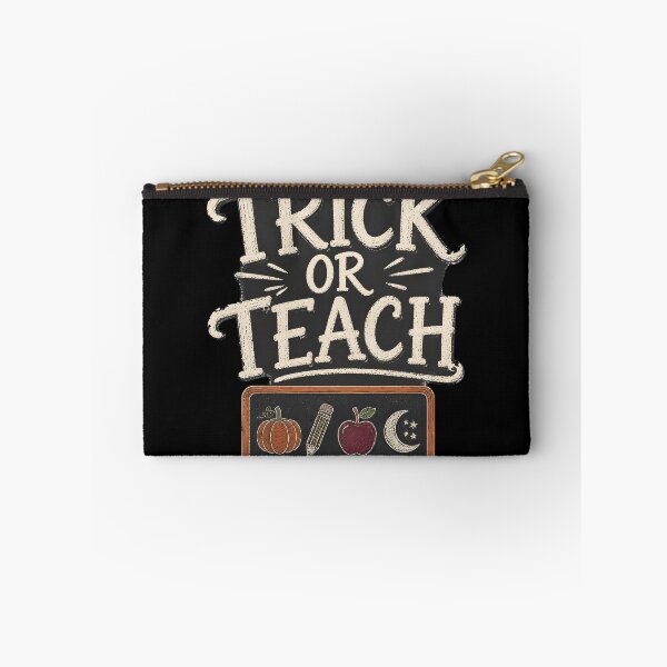 Item preview, Trick Or Teach Chalkboard Spooky Teacher Pun designed and sold by KristenosNehk.