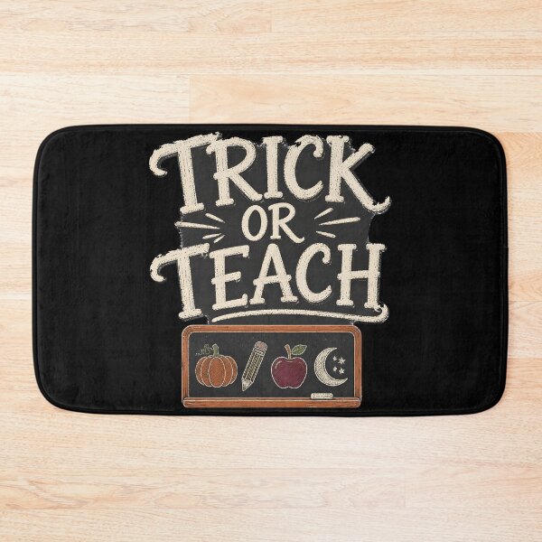 Item preview, Trick Or Teach Chalkboard Spooky Teacher Pun designed and sold by KristenosNehk.