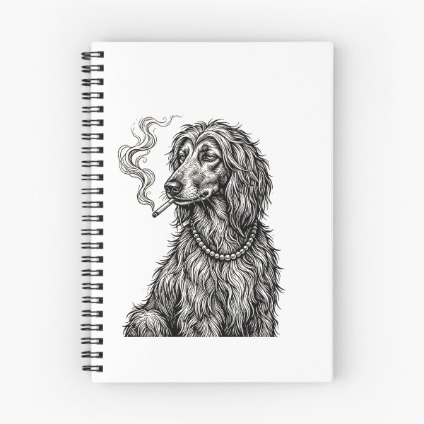 Item preview, Copy of Smoking Dachshund Diva with Pearls Vintage Engraving  designed and sold by w66aboo.