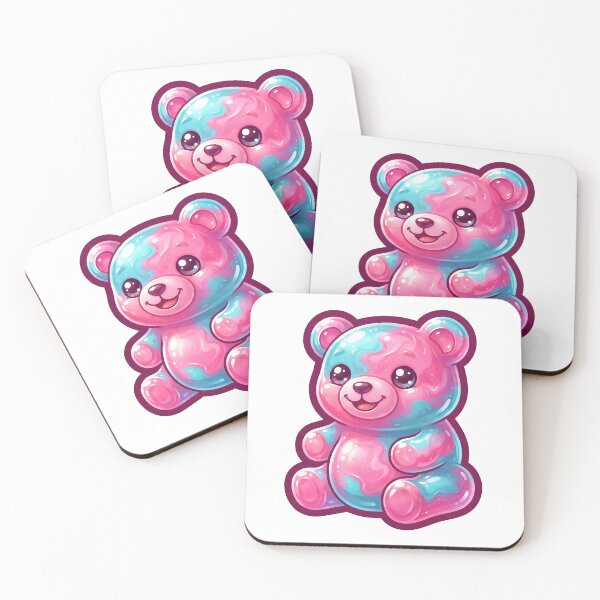 Item preview, Cute Pink and Blue Gummy Bear Candy designed and sold by Rariks.