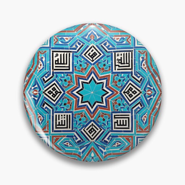 Item preview, Persian Tile Mosaic Traditional Blue Arabesque Pattern Iranian Architecture Art designed and sold by yousefi.