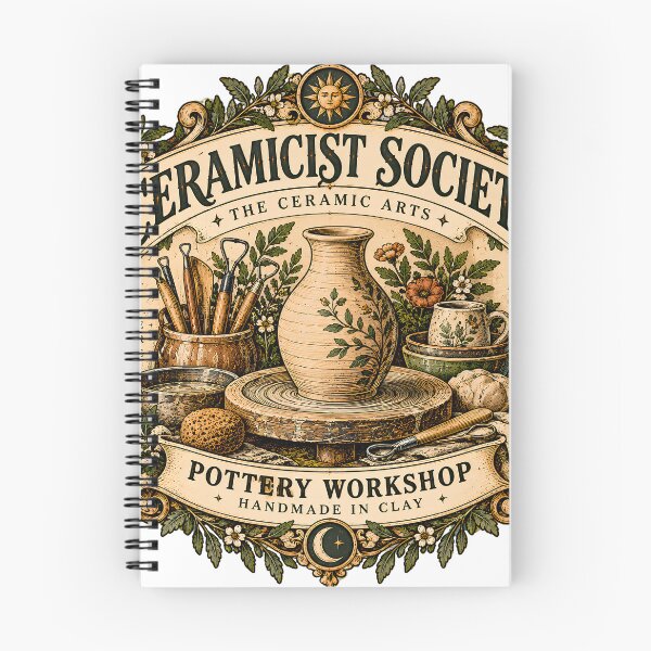 Item preview, Vintage Ceramicist Society Pottery Badge designed and sold by MysticCanvasAi.