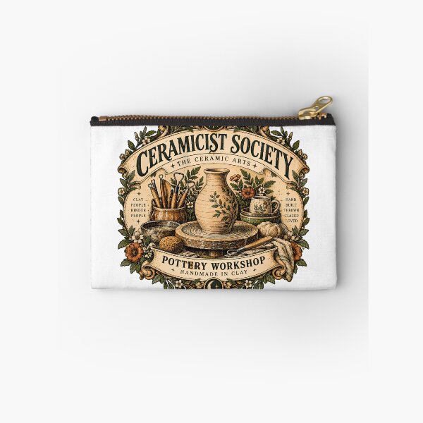 Item preview, Vintage Ceramicist Society Pottery Badge designed and sold by MysticCanvasAi.