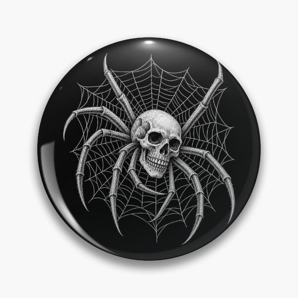 Item preview, Skull Spider on Web Illustration designed and sold by SassCity.