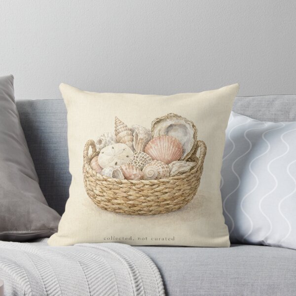 Item preview, Collected Not Curated Shell Basket Illustration | Coastal Wall Art designed and sold by FixationStudio.