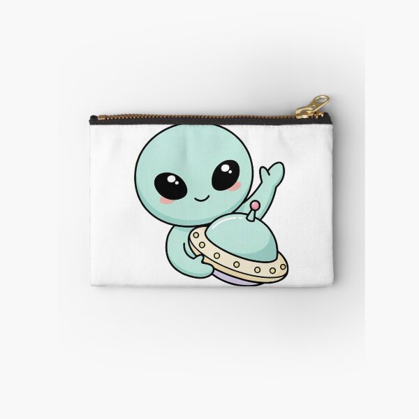 Item preview, Cute Kawaii Alien Waving with UFO designed and sold by Rariks.
